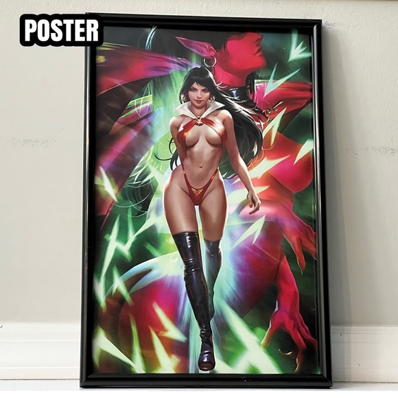 Vampirella Fantasy Art Pinup Girl Poster - Picture 1 of 1